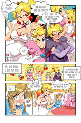 1boy 4girls breasts cat_peach cleavage comic crossover female huge_breasts link link_(breath_of_the_wild) mario_(series) nintendo paper_mario princess_peach sasatseng shadow_queen super_mario_3d_world the_legend_of_zelda thick_thighs rating:Explicit score:108 user:Dragonballgt9999