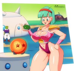 1girls armor artist_name athletic athletic_female big_breasts blue_hair breasts bulma_briefs bulma_briefs_(frieza_saga) busty cleavage dragon_ball dragon_ball_(object) dragon_ball_super dragon_ball_z erection erection_under_clothes eyebrows eyelashes eyes ginyu_force_battle_armor hair hips hourglass_figure large_breasts legs lips lunaexhabbitix saiyan_armor seductive short_hair shounen_jump thick thick_legs thick_thighs thighs thong voluptuous wide_hips rating:Explicit score:168 user:ShadowPain