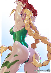 1girls ass big_ass blonde_female blonde_hair blue_eyes cammy_white female female_only kajinman muscles muscular muscular_female solo street_fighter rating:Questionable score:265 user:justausername