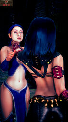 2girls 3d abs ass athletic_female black_hair blush breasts choke_hold clone clonecest closed_eyes edenian female female_only fight grab hd heel_boots icon_of_sin_(artist) kitana kiteena mask mileena monster_girl mortal_kombat mortal_kombat_11 mortal_kombat_x ninja selfcest short_hair stockings surprised tarkatan teeth thick_thighs rating:Explicit score:94 user:movesetmain