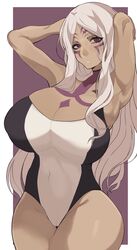 1girls alternate_breast_size alternate_costume armpits aversa_(fire_emblem) bare_thighs big_breasts breasts cleavage curvy dark-skinned_female dark_skin female_only fire_emblem fire_emblem_awakening huge_breasts large_breasts leotard long_hair looking_at_viewer nintendo purple_background purple_eyes solo thick_thighs thighs very_long_hair voluptuous white_hair yoshiikirablr rating:Questionable score:121 user:Hyunkel