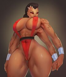 1girls 2d absurd_res athletic athletic_female big_breasts black_hair bracelet breasts busty cleavage erect_nipples female female_focus female_only four_arms horns hourglass_figure large_breasts long_hair monster_girl mortal_kombat navel nipple_bulge pubes pubic_hair pubic_hair_peek red_eyes sheeva shokan sideboob sling_bikini solo thick_thighs uruneu wide_hips rating:Explicit score:81 user:rohald