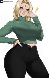 1girls alternate_costume ass big_ass big_breasts black_pants blonde_hair blush bottom_heavy breasts brown_eyes casual colored_nails covered_erect_nipples crop_top curvaceous curvy echosaber erect_nipples erect_nipples_under_clothes facial_mark female female_only forehead_mark fully_clothed hair_intakes hand_on_hip high-waist_pants large_breasts lips long_hair long_sleeves looking_at_viewer mature mature_female mature_woman milf nail_polish naruto naruto_(series) naruto_shippuden nipple_outline nipples pants patreon_username pinup solo solo_focus standing thick_thighs thighs tight_clothing tsunade turtleneck unbuttoned unbuttoned_pants url voluptuous watermark wide_hips rating:Safe score:517 user:UnrealHarbor