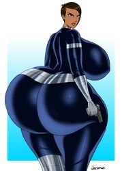 1girls artist_name ass ass_bigger_than_body ass_bigger_than_head ass_focus avengers big_ass big_breasts big_butt bodysuit boobs_and_butt_pose bottom_heavy breasts breasts_bigger_than_head brown_eyes brown_hair bubble_ass bubble_butt busty curvy dark-skinned_female dark_skin dat_ass dumptruck_ass fat_ass female female_only gun hi_res high_resolution highres holding_gun holding_object holding_weapon huge_ass human human_only jarsman_(artist) large_ass large_breasts lipstick maria_hill maria_hill_(earth's_mightiest_heroes) marvel massive_ass s.h.i.e.l.d. short_hair sideboob simple_background solo solo_female tagme the_avengers:_earth's_mightiest_heroes thick_ass voluptuous weapon rating:Questionable score:73 user:InstantNoodulz