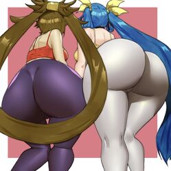 2girls ass ass_focus back back_view bent_over big_ass big_butt blue_hair breasts brown_hair butt dat_ass dizzy_(guilty_gear) doublehero fat_ass female female_only from_behind guilty_gear huge_ass huge_butt kuradoberi_jam legs long_hair mature_female milf multiple_girls pants skin_tight thick_thighs thighs tight_clothing tight_pants twintails rating:Questionable score:243 user:Thebuki