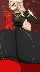 1girls armpit_sweat ass big_ass blush bubble_ass bubble_butt edelgard_von_hresvelg english_text fire_emblem fire_emblem:_three_houses garreg_mach_monastery_uniform hair_ribbon melissaalli nintendo purple_eyes purple_ribbon rear_view ribbon solo sweat text thick_ass thick_thighs white_hair rating:Questionable score:71 user:anon84048