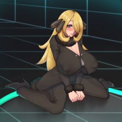 1girls alternate_breast_size big_breasts blindneko99 blonde_hair blush breasts cynthia_(pokemon) female fully_clothed hair_ornament huge_breasts long_hair nintendo nipple_bulge pokemon pokemon_dppt thighs rating:Questionable score:49 user:Bikuta69