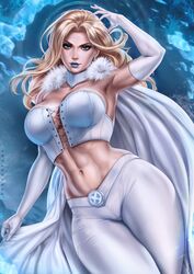 1girls abs armpits big_breasts blonde_female blonde_hair blue_eyes blue_lipstick bustier cameltoe child_bearing_hips corset dandon_fuga emma_frost exposed_torso female female_focus female_only fit fit_female gloves large_breasts looking_at_viewer marvel slim slim_waist solo solo_female tagme thick_thighs thighs toned toned_female wide_hips x-men rating:Questionable score:189 user:the5dude