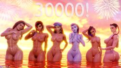 16:9 3d 6girls abs amazon ana_amari apex_legends areola areolae ass back belly beret big_ass big_breasts black_hair black_nails blizzard_entertainment body_markings bracelet braid braided_hair breasts brown_eyes brown_hair brown_skin choker clouds completely_nude completely_nude_female crossover curvaceous curvy dark-skinned_female dark_skin dawn dc dc_comics detailed_background diana_prince ear_piercing earrings egyptian european eye_markings face_markings female female_only fireworks follower_celebration french genitals group hair hair_over_shoulder half-closed_eyes hand_behind_head hand_on_breast hand_on_hip hands_on_breasts headgear headwear hi_res highres holding_arm hourglass_figure injustice_2 jewelry large_breasts latina legs_together light-skinned_female light_skin loba loba_(apex_legends) loba_andrade long_hair looking_at_viewer looking_back makeup mexican milestone_celebration mole mole_under_eye multiple_females multiple_girls muscular muscular_female nail_polish naked naked_female navel navel_piercing nemesis_3d nipples nude nude_female number ocean open_mouth outdoors outside overwatch pharah piercing ponytail pose posing pubic_hair purple_body purple_eyes purple_hair purple_skin pussy red_eyes red_hair shaved_side shiny_skin skinny_dipping sky smile sombra standing standing_in_water sunset tattoo tattoo_on_arm teeth thick_thighs thigh_gap thighs twitter_username two_tone_hair vagina water watermark wet wet_skin wide_hips widowmaker wonder_woman wonder_woman_(injustice) wonder_woman_(series) rating:Explicit score:284 user:Slimey_