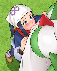 2022 2girls akari_(pokemon) alpha_pokémon artist_logo artist_signature blue_eyes blue_hair blush breasts chest_spike clothed clothed_female cunnilingus female female_only female_pokemon/female_human gardevoir green_hair headscarf hips huge_breasts human interspecies knighthood long_hair loodncrood looking_up nintendo outdoors pokémon_(species) pokemon pokemon_legends:_arceus pokephilia pussy pussy_juice saliva shorter_female size_difference slim_waist standing_cunnilingus taller_female thick_thighs thighs uncensored vagina wet_pussy white_body white_skin wide_hips yuri rating:Explicit score:807 user:Cero_Oscuras