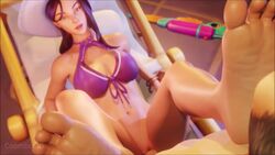 3d animated beard bikini_top blue_eyes caitlyn_kiramman coombot_(artist) feet feet_on_face hat league_of_legends male no_panties no_sound penis pool_party_series purple_hair scrunched_toes soles tagme toes toes_scrunch toes_spread vaginal_penetration video rating:Explicit score:144 user:Nibeya