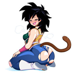 1girls alternate_breast_size alternate_version_available ass big_ass black_hair body_writing bodysuit boots bottom_heavy breasts bunkwizard dragon_ball dragon_ball_z eye_contact female gine long_hair looking_at_viewer ripped_bodysuit ripped_clothing saiyan small_breasts tail thick_thighs rating:Questionable score:235 user:Duncan33303