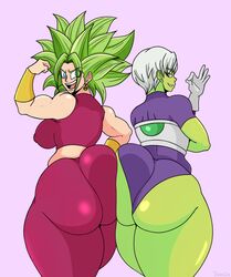 2girls ass ass_to_ass bermuda_art big_ass bubble_butt cheelai dragon_ball dragon_ball_super female_saiyan green_hair kefla legendary_super_saiyan super_saiyan super_saiyan_2 universe_6/universe_7 universe_6_saiyan/universe_7_saiyan rating:Questionable score:232 user:chill_penguin