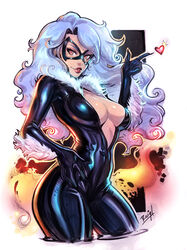 1girls big_breasts black_cat_(marvel) breasts cleavage felicia_hardy female female_only high_resolution highres hips hourglass_figure latex_suit long_hair looking_at_viewer marvel marvel_comics mask reiq solo tight_clothing white_hair wide_hips rating:Questionable score:275 user:saloimu