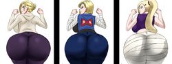 3girls android_18 annie_leonhardt ass_focus attack_on_titan bandaged_ass big_ass big_breasts blonde_hair blue_eyes bottom_heavy clothed clothing crossover curvy dragon_ball dragon_ball_z female female_focus gtsn17 hoodie huge_butt ino_yamanaka jacket looking_at_viewer looking_back naruto naruto_shippuden pawg voluptuous rating:Explicit score:77 user:Jerkoff2099