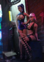 2girls 3d athletic athletic_female boob_window boots breasts breasts_out evelynn female female_focus female_only high_heel_boots high_heels k/da_all_out_evelynn k/da_all_out_kai'sa k/da_all_out_series k/da_series kai'sa league_of_legends looking_at_viewer nipples open_toe_shoes platform_heels prostitution shoes therealzoh toes yellow_eyes rating:Explicit score:418 user:rohald