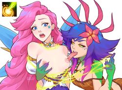 2022 2girls allen_skies02 arms_behind_back artist_name breasts breasts_out breasts_outside chameleon_girl earring exposed_breasts eyebrows_visible_through_hair female female_focus female_only femdom flower_in_hair gameplay_mechanics gradient_hair groping_breast hands_behind_back league_of_legends licking_breast licking_nipple long_hair long_tongue looking_at_another looking_at_partner magical_binding neeko nipple_fetish nipple_play open_mouth orange_eyes pale pale-skinned_female pale_skin pinching_nipples pink_hair purple_hair restrained restrained_arms riot_games saliva saliva_on_breasts saliva_on_nipple saliva_string saliva_trail seraphine_(league_of_legends) simple_background small_breasts star_symbol surprised surprised_expression tagme tearing_up topless topless_female topwear very_long_hair white_background yuri rating:Explicit score:320 user:Nucipuci