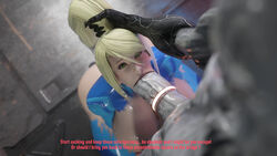 3d 3d_(artwork) big_ass big_breasts big_penis bimbo blonde_hair blowjob breasts cock_ring cock_sleeve english_text fellatio grabbing green_eyes holding icedev looking_up metroid monster monster_cock nintendo on_knees oral penis ponytail ripped_clothing samus_aran shiny_skin text white_skin zero_suit zero_suit_samus rating:Explicit score:168 user:acrylic_alloy