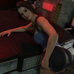 1girls 3d ass bedroom_eyes big_ass blue_eyes brown_hair capcom car checkpik clothed dat_ass eyeshadow female female_only holster jill_valentine jill_valentine_(sasha_zotova) leaning_forward light-skinned_female looking_at_viewer looking_back resident_evil resident_evil_3 resident_evil_3_remake seductive seductive_look skirt smile smiling_at_viewer solo teasing teasing_viewer tight_clothing tubetop rating:Questionable score:73 user:Zomdra