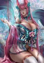 9_tails ahri alternate_costume alternate_eye_color alternate_hair_color alternate_hairstyle animal_ear_fluff animal_ears animal_girl animal_humanoid bangs bell big_breasts blue_eyes blush breasts busty cherry_blossom cherry_blossoms child_bearing_hips choker cleavage clothing curvaceous curvy curvy_female curvy_figure donyta eyelashes eyeliner eyeshadow facial_markings fangs female female_only fox fox_ears fox_girl fox_humanoid fox_tail fox_tails fur furry_ears furry_tail hair_ornament hair_ribbon hourglass_figure huge_breasts humanoid japanese_clothes kemonomimi kimono kitsune kitsunemimi league_of_legends light-skined_female light_skin long_hair looking_at_viewer multi_tail multiple_tails nine_tailed_fox open_mouth pale-skinned_female pale_skin pink_hair realistic riot_games robe slit_pupils smile smiling solo solo_female spirit_blossom_ahri spirit_blossom_series tail thick_thighs thigh_highs thighs vastaya video_games voluptuous wide_hips rating:Explicit score:149 user:LewdVesani