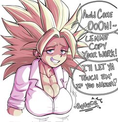 1girls alien_human alien_look_like_human big_breasts blonde_hair breasts caulifla cleavage clothing dragon_ball dragon_ball_super earrings extraterrestrial extraterrestrial_human female female_only fully_clothed green_eyes half-closed_eyes jewelry jiggling_breasts looking_at_viewer muscular_female pseudocel saiyan shounen_jump smile solo spiky_hair super_saiyan young_woman rating:Safe score:242 user:Duncan33303