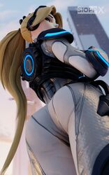 3d 3d_(artwork) ass back blender blender_(software) blonde_hair butt butt_focus day girl looking_at_viewer looking_back nova_widowmaker overwatch sci-fi sioppx thighs widowmaker rating:Explicit score:134 user:SioppX