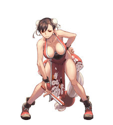 capcom capcom_vs_snk chun-li fatal_fury ishikin@2020 king_of_fighters kunoichi mai_shiranui mai_shiranui_(cosplay) ninja qipao snk snk_vs_capcom street_fighter rating:Explicit score:92 user:taskmask1