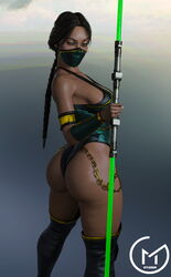 1girls 3d back_view big_ass big_breasts black_hair dark-skinned_female female female_only gm_studios jade_(mortal_kombat) long_hair looking_at_viewer massive_ass mortal_kombat mortal_kombat_11 rear_view solo_female thick_thighs rating:Explicit score:190 user:Crcole331