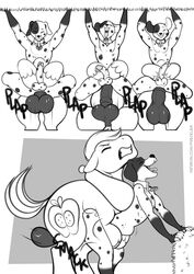 anal anal_sex animal_genitalia animal_penis anthro anthro_on_feral anthro_penetrated balls balls_deep big_balls big_macintosh_(mlp) big_penis canid canine canis clenched_teeth closed_eyes collar collar_only comic cutie_mark dalmatian doggy_style domestic_dog duo earth_pony english_text equid equine equine_penis erection feral feral_penetrating feral_penetrating_anthro freckles_(artist) friendship_is_magic from_behind_position gay genitals hair hasbro horse huge_cock humanoid_genitalia humanoid_penis interspecies lunares_(freckles) male male/male male_penetrated male_penetrating male_penetrating_male mammal monochrome multicolored_body my_little_pony nude onomatopoeia open_mouth penetration penis pony sex smile sound_effects spots spotted_body stomach_bulge teeth text tongue tongue_out two_tone_body zoophilia rating:Explicit score:30 user:bot