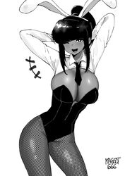 1girls anggita_putri_(norman_maggot) big_breasts black_and_white black_hair blouse breasts bunny_ears bunnysuit cleavage collared_blouse collared_shirt corset dark-skinned_female dark_skin eyelashes eyeliner female female_only fishnet_stockings fishnets long_hair makeup monochrome norman_maggot original original_character pantyhose ponytail shirt tie_collar winking rating:Explicit score:29 user:Comeandtakethem