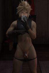 1boy 3d abs blonde_hair blue_eyes chastity chastity_cage chastity_device cloud_strife cock_cage emberstock femboy final_fantasy final_fantasy_vii final_fantasy_vii_remake gay girly gloves light-skinned_femboy light-skinned_male light_skin male male_only panties pants_down phone pretty_boy selfie sissy sleeveless solo solo_male stomach taking_picture trap turtleneck twink uncensored yaoi rating:Explicit score:204 user:thewalkinged