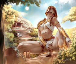 1boy 1girls abs ancient ancient_greece ancient_history armlet assassin's_creed_(series) assassin's_creed_odyssey balkan balkan_female bandaged_hands bandages blush bocas_top braid breasts brown_hair clothed_female_nude_male clothed_sex cowgirl_position criss-cross_halter dark_hair day erection european faceless faceless_male facial_hair female female_protagonist goatee greece greek greek_clothes greek_female hair_over_shoulder halterneck high_resolution highres history kassandra laurel_crown lerapi long_braid looking_at_another medium_breasts moustache muscle muscular_female navel nipples no_panties nose_blush nude on_box outdoors penis perky_breasts pubic_hair pussy sex single_braid single_pauldron solo_focus southern_european spread_legs spread_pussy straddling straight thick_thighs thigh_strap thighs toned ubisoft vaginal_penetration rating:Explicit score:395 user:wholesomme