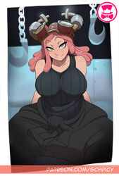 1girls big_breasts breasts female female_only huge_breasts long_hair loose_clothes mei_hatsume my_hero_academia pink_hair schpicy shounen_jump solo solo_female tank_top thick_thighs yellow_eyes rating:Questionable score:333 user:Random890