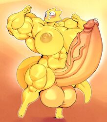 1futa 2022 5_fingers 5_toes abs absurd_res alphys alternate_version_available angstrom anthro areola balls big_balls big_breasts big_muscles big_penis bite biting_lip blush bodily_fluids breasts buckteeth erection eyewear feet fingers freckles front_view futa_only futanari genital_fluids genitals glasses gynomorph hi_res huge_balls huge_breasts huge_cock huge_muscles humanoid_genitalia humanoid_penis hyper hyper_balls hyper_breasts hyper_genitalia hyper_muscles hyper_penis intersex lizard looking_aside looking_pleasured muscular muscular_anthro muscular_futanari muscular_gynomorph muscular_intersex navel nipples non-mammal_breasts non-mammal_nipples on_one_leg penis pose precum reptile scales scalie simple_background solo standing teeth thick_tail thick_thighs toes undertale_(series) vein veiny_penis wide_hips yellow_body yellow_scales rating:Explicit score:55 user:bot