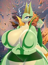 1girls anthro big_breasts big_ears blue_eyes breasts ears eyebrows eyeliner female female_only hourglass_figure huge_breasts humanoid hyper_breasts june_greenfield large_breasts looking_at_viewer pokémon_(species) pokemon serperior snake snake_girl snake_humanoid solo solo_female tagme thick thick_thighs thighs top_heavy voluptuous rating:Questionable score:32 user:Rapattack12