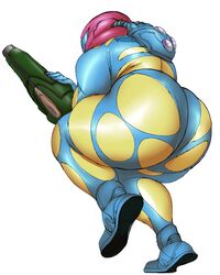 2017 arm_cannon armor armored_samus big_ass fatfoxlower female ffuffle from_behind from_below fusion_suit gigantic_ass helmet huge_ass metroid metroid_fusion nintendo power_armor power_suit samus_aran solo tomboy visor weapon white_background rating:Questionable score:59 user:EvasiDelights