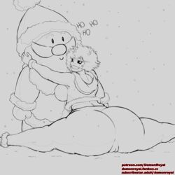 1girls ass big_ass cameltoe christmas christmas_outfit demonroyal looking_at_viewer mina_ashido my_hero_academia santa_claus splits spread_legs rating:Explicit score:119 user:Sagi-shi