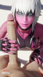 1boy 1girls 3d blender fortnite gloves half_naked handjob harlowe_(fortnite) long_penis pink_skin red-j red_lj unseen_male_face white_hair rating:Explicit score:64 user:LJ-RED