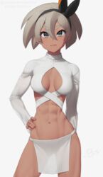 1girls abs bea_(pokemon) hand_on_hip loincloth muscular muscular_female nintendo pokemon pokemon_ss putcher solo rating:Questionable score:228 user:MegaMoo