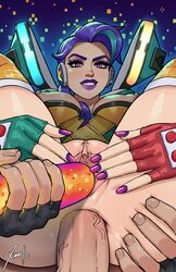 arcade_kai'sa arcade_series female kai'sa league_of_legends lipstick male nail_polish penis purple_lipstick purple_nails xinaelle rating:Explicit score:88 user:LnRBJDw2