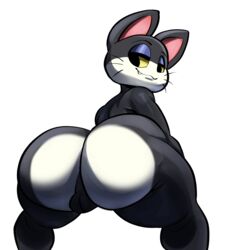 2022 animal_crossing anthro ass backsack balls big_ass digital_media_(artwork) domestic_cat felid feline felis femboy fur furry furry_only genitals hi_res looking_back male male_only mammal nathanatwar nintendo nude punchy_(animal_crossing) rear_view simple_background solo thick_thighs video_games whateverdoes white_background rating:Explicit score:36 user:bot