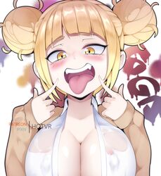 awaiting_cum breasts five_fingers himiko_toga hotvr huge_breasts my_hero_academia open_clothes tagme tongue_out wet_clothes rating:Questionable score:322 user:chill_penguin