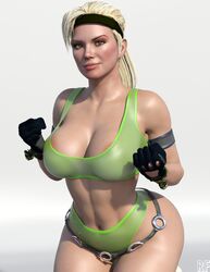 1girls 3d abs absurd_res areola_slip areolae blonde_hair breasts brown_eyes cleavage female female_only hi_res large_breasts mortal_kombat muscular muscular_female rude_frog solo sonya_blade thighs wide_hips rating:Questionable score:175 user:WatchTheLanguage