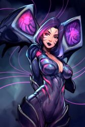 athletic_female big_breasts black_lipstick human kai'sa league_of_legends purple_skin reiq rating:Explicit score:208 user:Zoltar34_