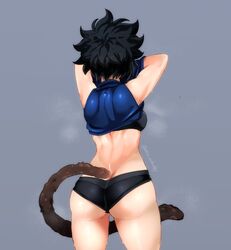 aka_nobodyy ass ass_cleavage back_view butt_crack dragon_ball original_character ryukoredraw sweat rating:Explicit score:24 user:Velper