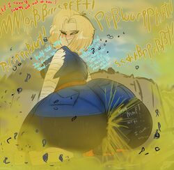 android_18 ass big_ass big_butt blonde_hair dragon_ball dragon_ball_z facefart facesitting fart fart_cloud fart_fetish farting female female_focus future_gohan melissaalli son_gohan sweat rating:Questionable score:85 user:emissaryofrainbows