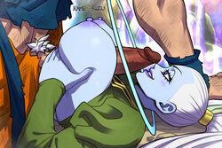 1boy 1girls absurd_res ambiguous_background angel areolae artist_name between_breasts blue_skin blush breast_press breasts breasts_out_of_clothes clothing dragon_ball dragon_ball_super erect_nipples eyebrows eyelashes eyeliner female goku hi_res in_profile kamekuzu kameseru large_breasts large_penis licking light_blush lips lipstick long_hair long_sleeves looking_up makeup male mastered_ultra_instinct naughty_face nipples nose on_back on_floor open_mouth oral paizuri ponytail puffy_areolae puffy_sleeves purple_areolae purple_eyes purple_lips purple_lipstick seductive_eyes seductive_mouth shirt smile son_goku straight tied_hair ultra_instinct universe_6/universe_7 vados white_hair rating:Explicit score:233 user:WatchTheLanguage