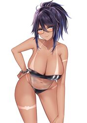 bead_bracelet black_hair blush bracelet breasts glasses gris_swimsuit hand_on_hip huge_breasts indie_virtual_youtuber kson_onair large_breasts nyctea ponytail swimsuit swimwear tan_lines tan_skin tanline tanlines tight_clothing tight_fit virtual_youtuber vshojo rating:Explicit score:164 user:weepwom