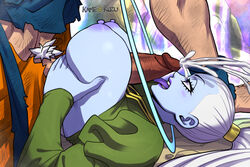 1boy 1girls absurd_res ambiguous_background angel areolae artist_name between_breasts blue_skin blush breast_press breasts breasts_out_of_clothes clothing cum dragon_ball dragon_ball_super ejaculation erect_nipples eyebrows eyelashes eyeliner female goku hi_res in_profile kamekuzu kameseru large_breasts large_penis licking licking_penis light_blush lips lipstick long_hair long_sleeves looking_up makeup male mastered_ultra_instinct naughty_face nipples nose on_back on_floor open_mouth oral paizuri ponytail puffy_areolae puffy_sleeves purple_areolae purple_eyes purple_lips purple_lipstick seductive_eyes seductive_mouth shirt smile son_goku straight tied_hair tongue tongue_out ultra_instinct universe_6/universe_7 vados white_hair rating:Explicit score:256 user:WatchTheLanguage