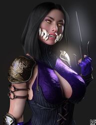 1girls 3d absurd_res black_hair breasts cleavage female female_only fully_clothed hi_res large_breasts mileena monster_girl mortal_kombat mortal_kombat_x rude_frog solo yellow_eyes rating:Safe score:270 user:WatchTheLanguage